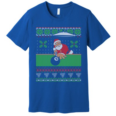 Billiards Pool Ugly Christmas Sweater Style Cute Gift Premium T-Shirt