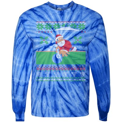 Billiards Pool Ugly Christmas Sweater Style Cute Gift Tie-Dye Long Sleeve Shirt