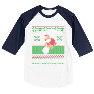 Billiards Pool Ugly Christmas Sweater Style Cute Gift Baseball Sleeve Shirt