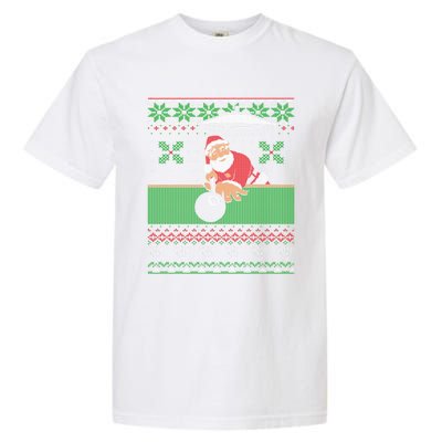 Billiards Pool Ugly Christmas Sweater Style Cute Gift Garment-Dyed Heavyweight T-Shirt