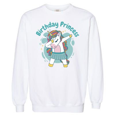 Birthday Princess Unicorn Cute Gift Garment-Dyed Sweatshirt