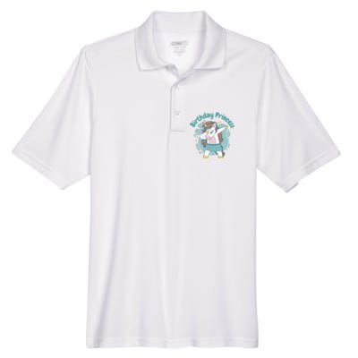 Birthday Princess Unicorn Cute Gift Men's Origin Performance Piqué Polo