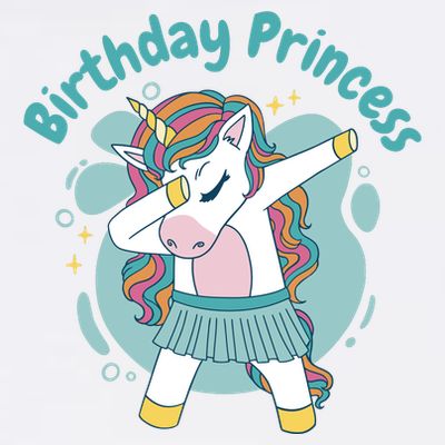 Birthday Princess Unicorn Cute Gift T-Shirt