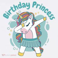 Birthday Princess Unicorn Cute Gift Tall T-Shirt