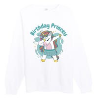 Birthday Princess Unicorn Cute Gift Premium Crewneck Sweatshirt