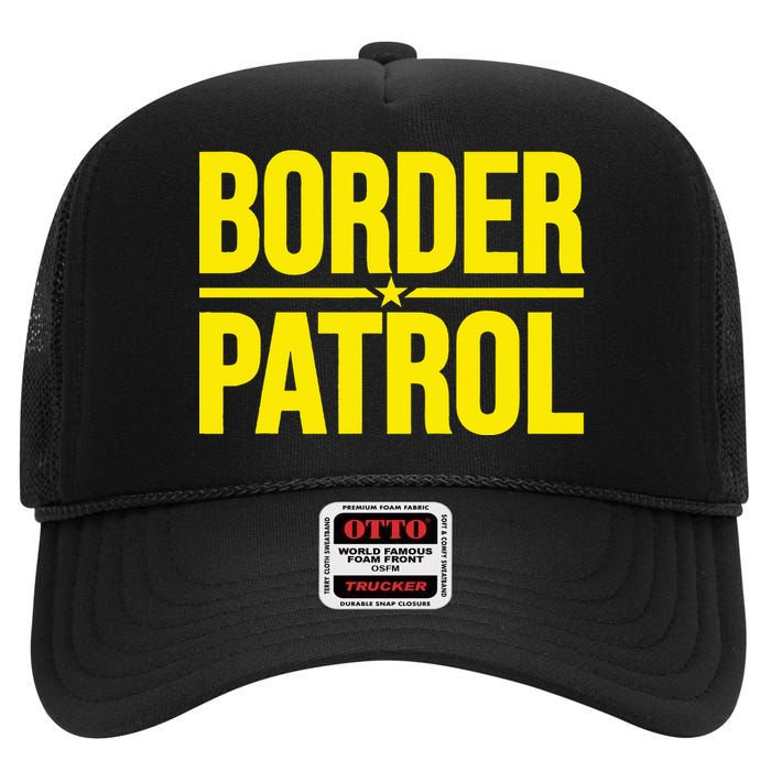 Border Patrol Uniform Halloween Costume High Crown Mesh Back Trucker Hat