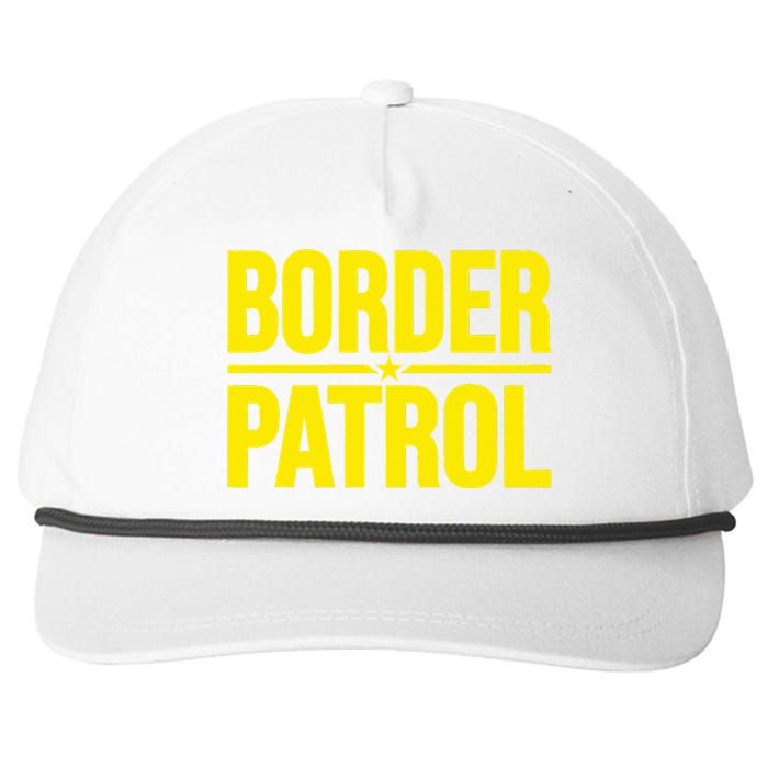 Border Patrol Uniform Halloween Costume Snapback Five-Panel Rope Hat