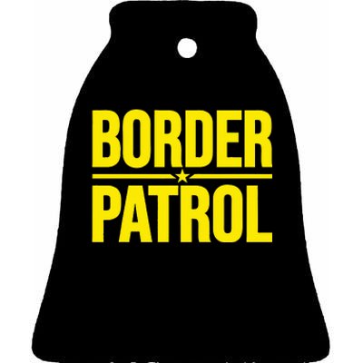 Border Patrol Uniform Halloween Costume Ceramic Bell Ornament