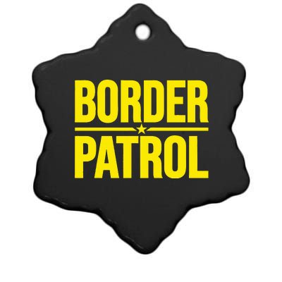 Border Patrol Uniform Halloween Costume Ceramic Star Ornament