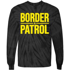 Border Patrol Uniform Halloween Costume Tie-Dye Long Sleeve Shirt