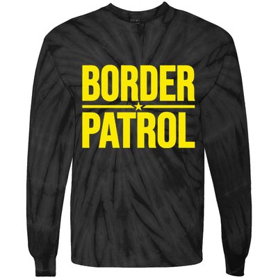 Border Patrol Uniform Halloween Costume Tie-Dye Long Sleeve Shirt