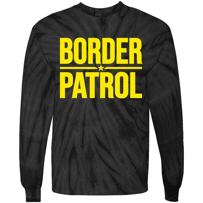 Border Patrol Uniform Halloween Costume Tie-Dye Long Sleeve Shirt