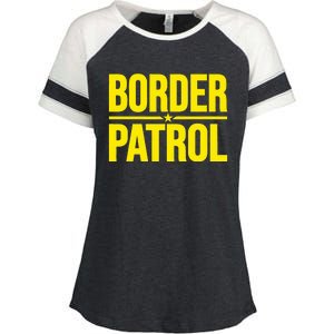 Border Patrol Uniform Halloween Costume Enza Ladies Jersey Colorblock Tee