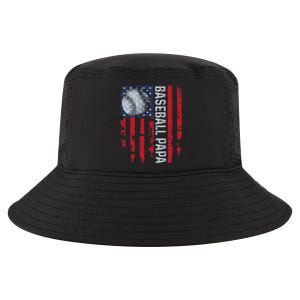 Baseball Papa Usa Flag Coach Cool Comfort Performance Bucket Hat