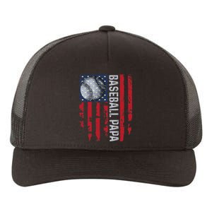 Baseball Papa Usa Flag Coach Yupoong Adult 5-Panel Trucker Hat