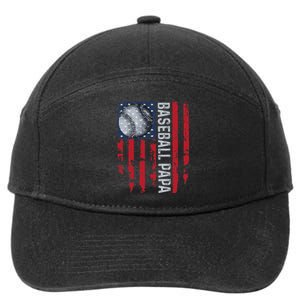 Baseball Papa Usa Flag Coach 7-Panel Snapback Hat