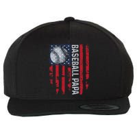 Baseball Papa Usa Flag Coach Wool Snapback Cap