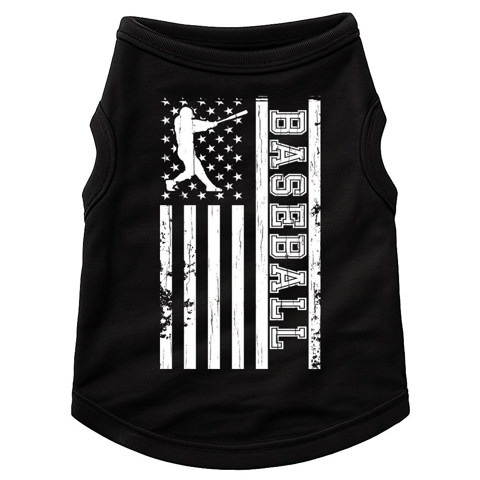 Baseball Pitcher USA Flag Doggie Tank