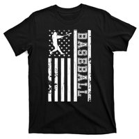 Baseball Pitcher USA Flag T-Shirt