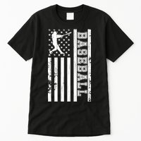 Baseball Pitcher USA Flag Tall T-Shirt