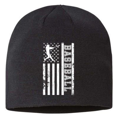 Baseball Pitcher USA Flag Sustainable Beanie