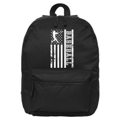 Baseball Pitcher USA Flag 16 in Basic Backpack