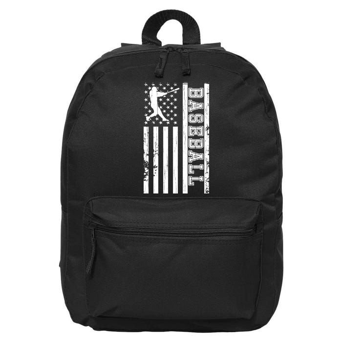 Baseball Pitcher USA Flag 16 in Basic Backpack