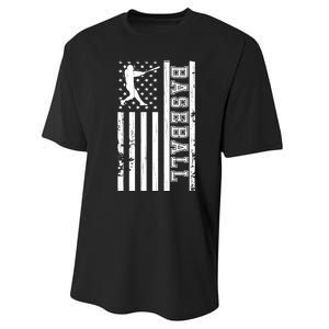 Baseball Pitcher USA Flag Performance Sprint T-Shirt