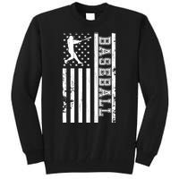 Baseball Pitcher USA Flag Tall Sweatshirt