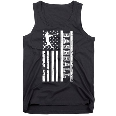 Baseball Pitcher USA Flag Tank Top