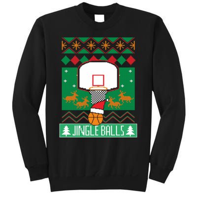 Basketball Player Ugly Christmas Sweater Jingle Balls Fan Sweatshirt