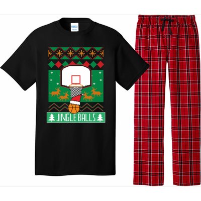 Basketball Player Ugly Christmas Sweater Jingle Balls Fan Pajama Set