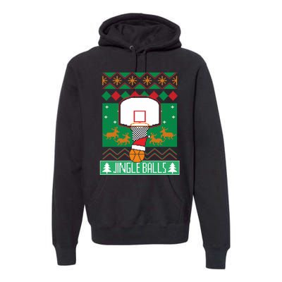 Basketball Player Ugly Christmas Sweater Jingle Balls Fan Premium Hoodie