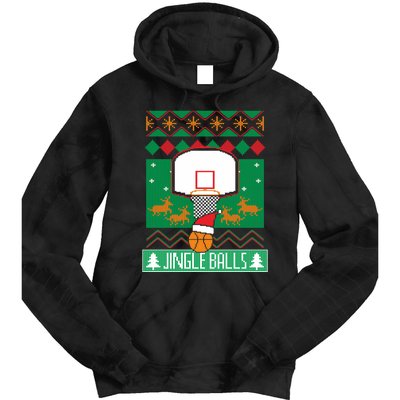 Basketball Player Ugly Christmas Sweater Jingle Balls Fan Tie Dye Hoodie