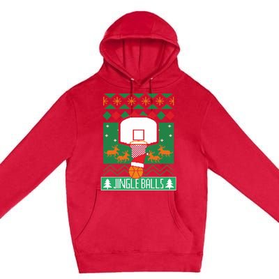 Basketball Player Ugly Christmas Sweater Jingle Balls Fan Premium Pullover Hoodie