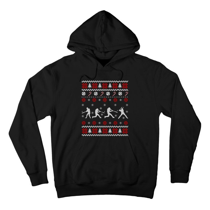 Baseball Players Ugly Christmas Sweater Xmas Gift Hoodie