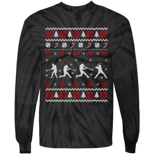 Baseball Players Ugly Christmas Sweater Xmas Gift Tie-Dye Long Sleeve Shirt