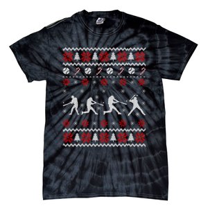 Baseball Players Ugly Christmas Sweater Xmas Gift Tie-Dye T-Shirt