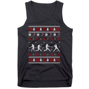 Baseball Players Ugly Christmas Sweater Xmas Gift Tank Top