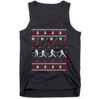 Baseball Players Ugly Christmas Sweater Xmas Gift Tank Top