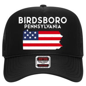 Birdsboro Pennsylvania USA State America Travel High Crown Mesh Back Trucker Hat