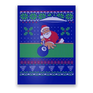 Billiards Pool Ugly Christmas Sweater Style Gift Poster