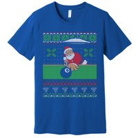 Billiards Pool Ugly Christmas Sweater Style Gift Premium T-Shirt