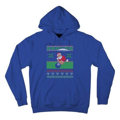 Billiards Pool Ugly Christmas Sweater Style Gift Tall Hoodie