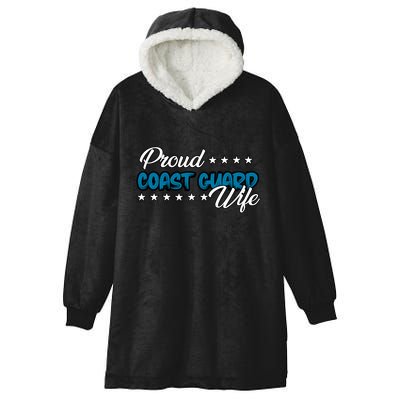 Bold Proud Uscg Coast Guard Wife Gift Hooded Wearable Blanket