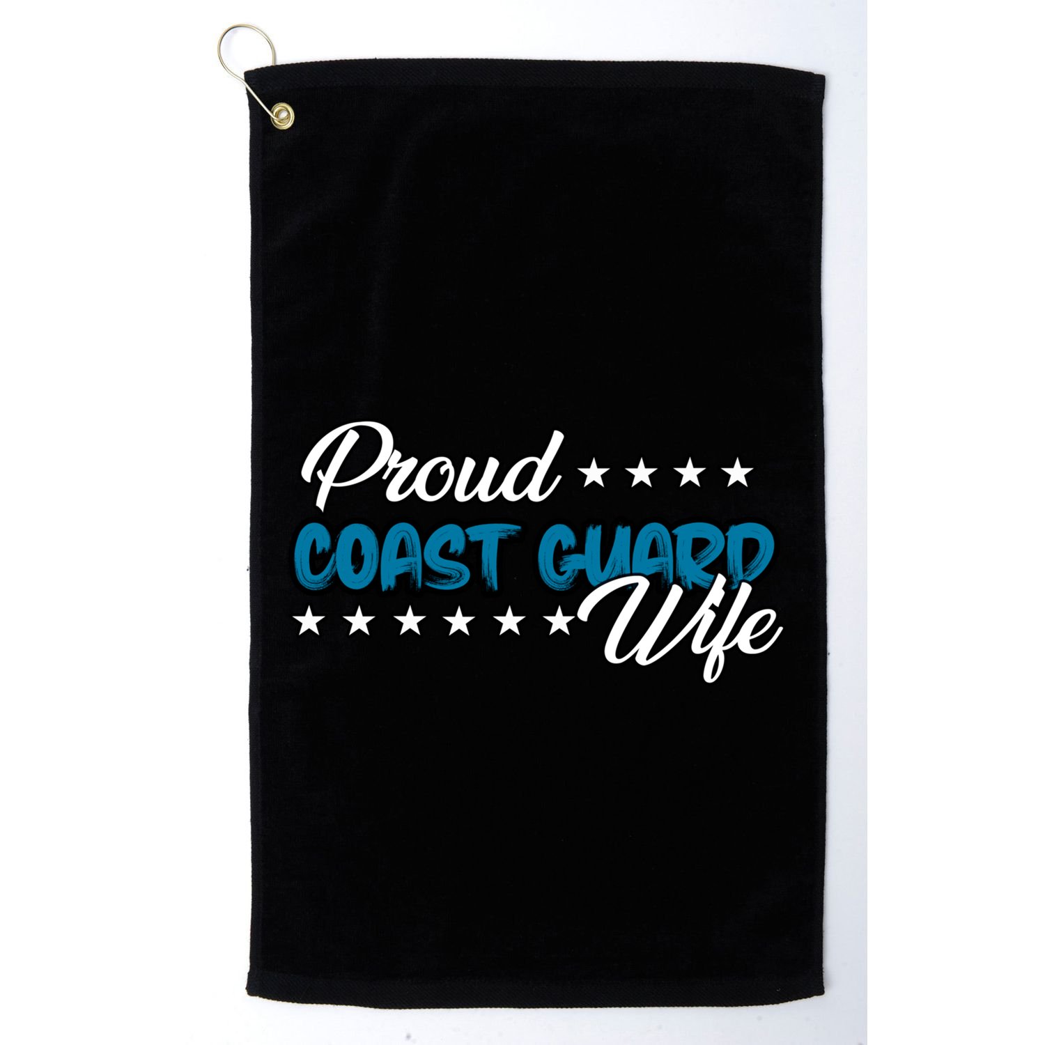Bold Proud Uscg Coast Guard Wife Gift Golf Towel