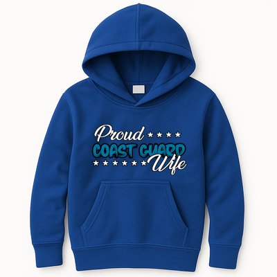 Bold Proud Uscg Coast Guard Wife Gift Kids Hoodie