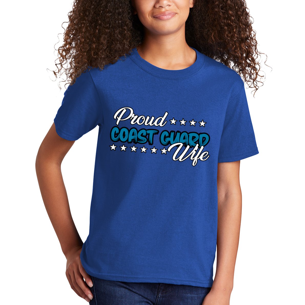 Bold Proud Uscg Coast Guard Wife Gift Kids T-Shirt