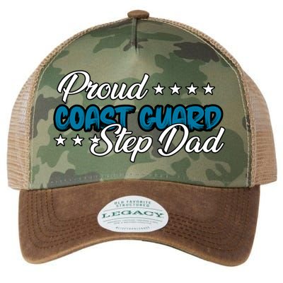Bold Proud Uscg Coast Guard Step Dad Funny Gift Legacy Tie Dye Trucker Hat