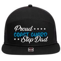 Bold Proud Uscg Coast Guard Step Dad Funny Gift 7 Panel Mesh Trucker Snapback Hat